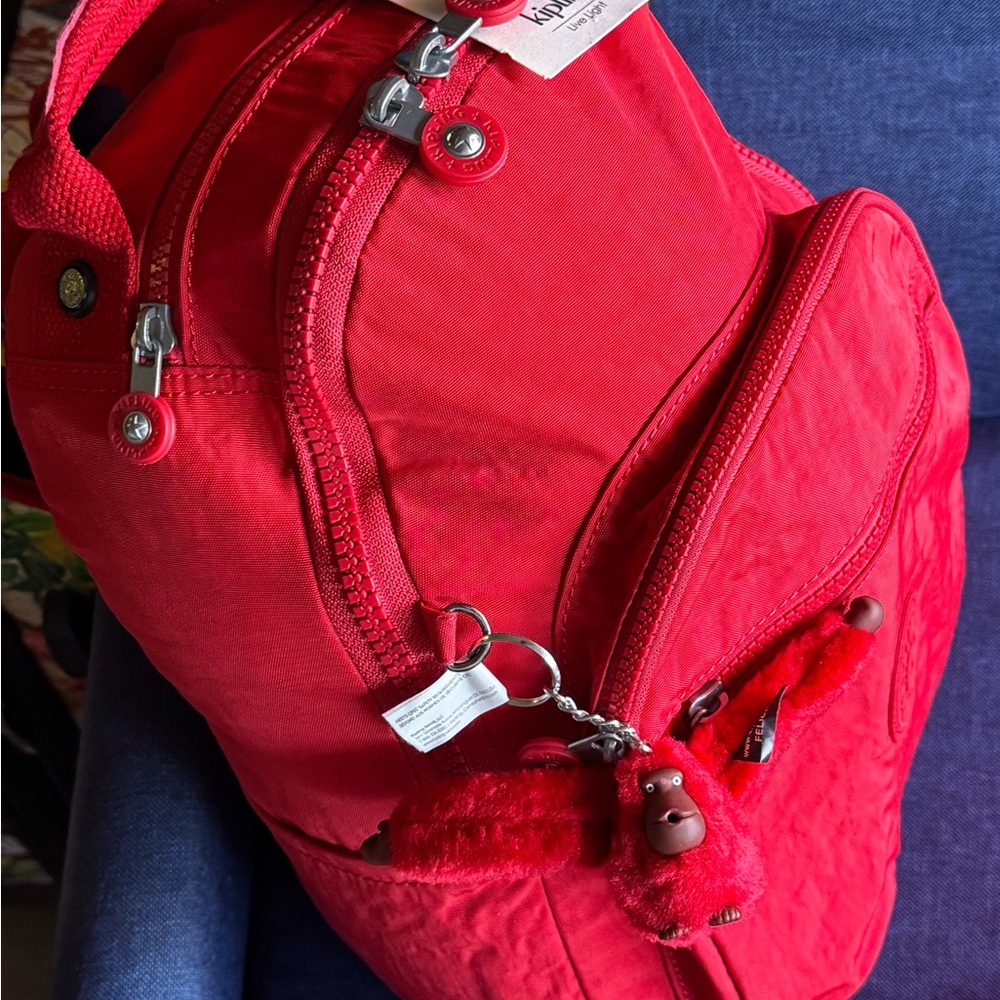 Kipling Cherry Red Backpack - image 4